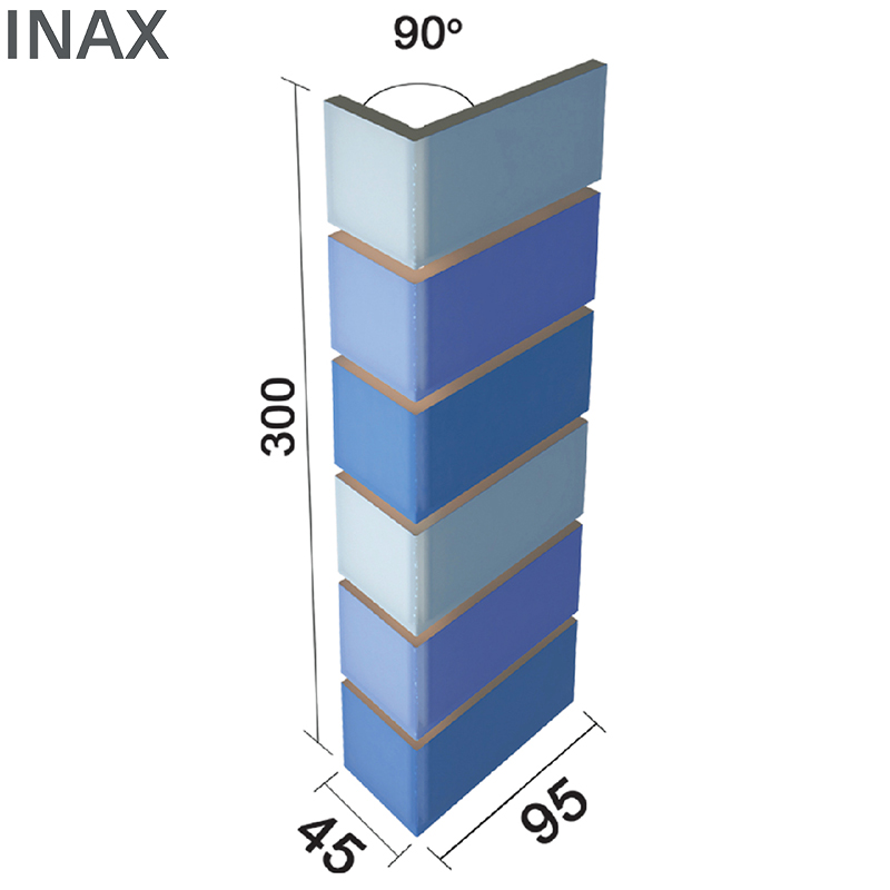 Gạch Góc Hồ Bơi INAX-255/90-14/POL