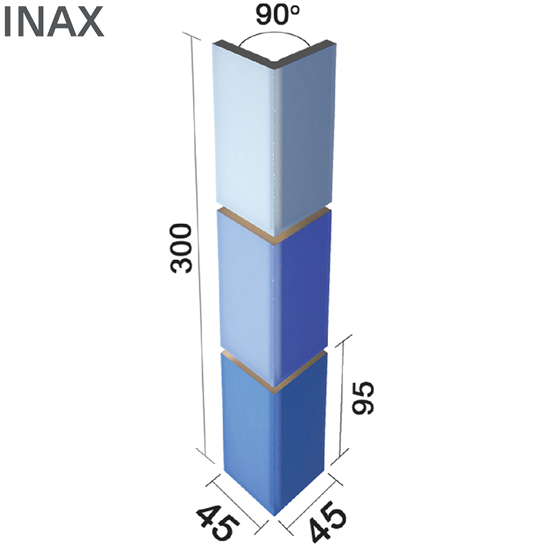 Gạch Góc Hồ Bơi INAX-255/90-15/POL